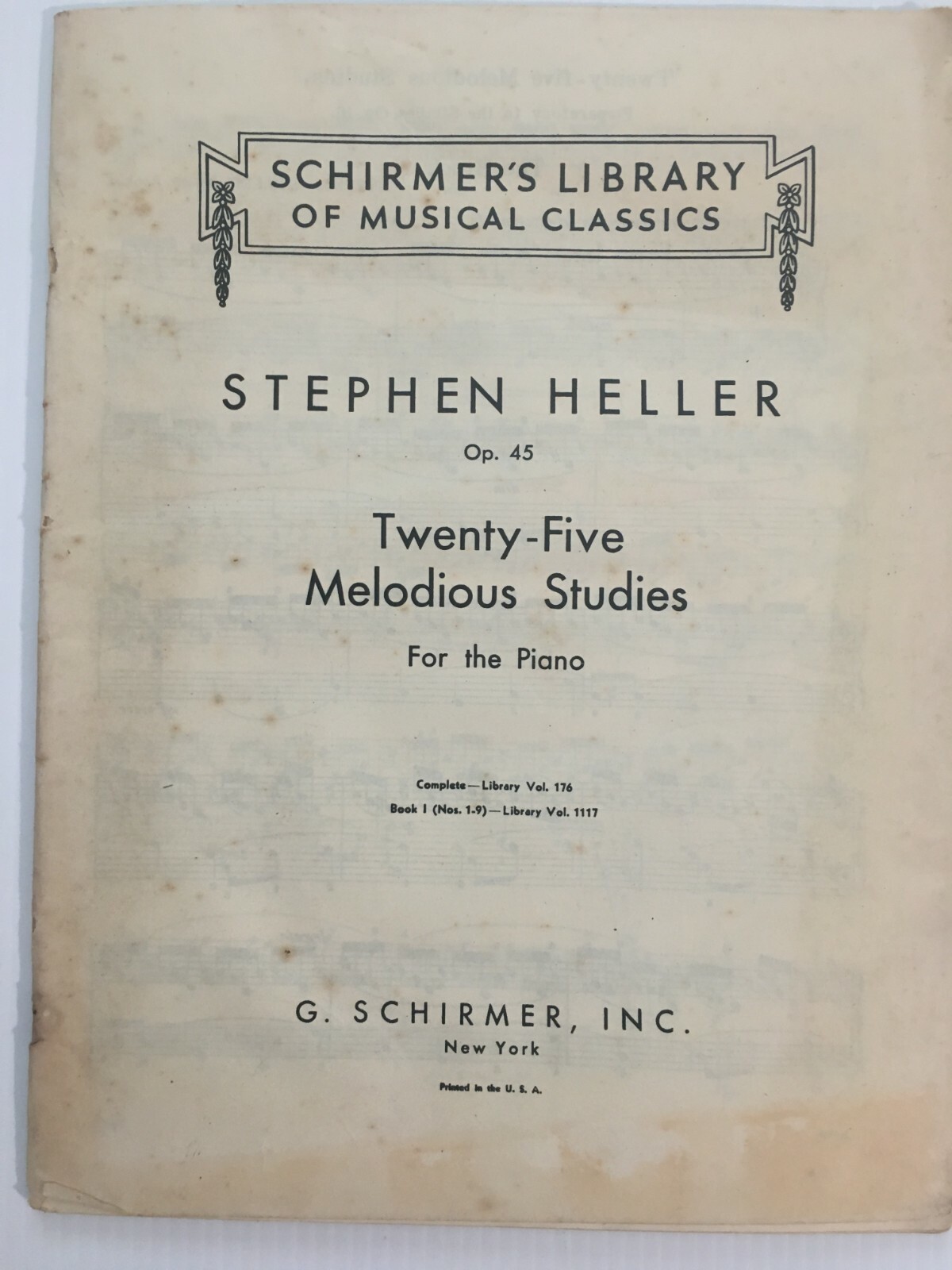 Venticinque Studi Melodiosi di Stephen Heller - Spartiti