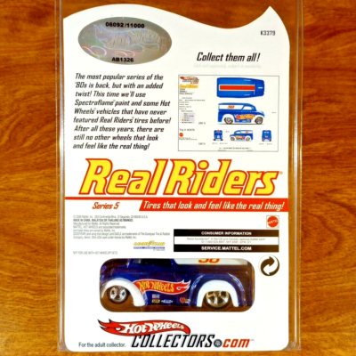 Hot Wheels RLC Real Riders Dairy Delivery 6092/11000 Blue Race