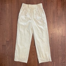 Escada Pleated Creme Visco Dress Pants XS Waist 26