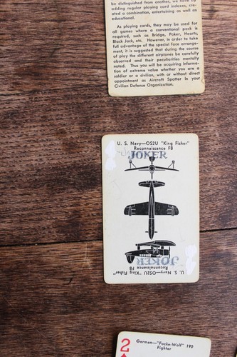 Vintage 1940's WWII Coca-Cola Airplane Spotter Playing Cards in Org Box - Picture 9 of 10