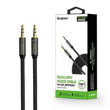 New 10 Ft 3.5mm Music Cable - iPod to Car Stereo AUX / Auxiliary Wire Cord BLACK
