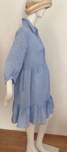 Robert Friedman Volantkleid Minikleid Fil a Fil Leinen oversized NP398€ - Bild 6 von 11