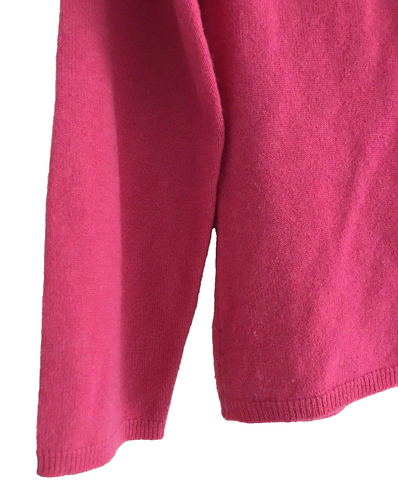 Turnbull and Asser Crewneck Cashmere Sweater Womens Size M Pink Button Front - Picture 6 of 10