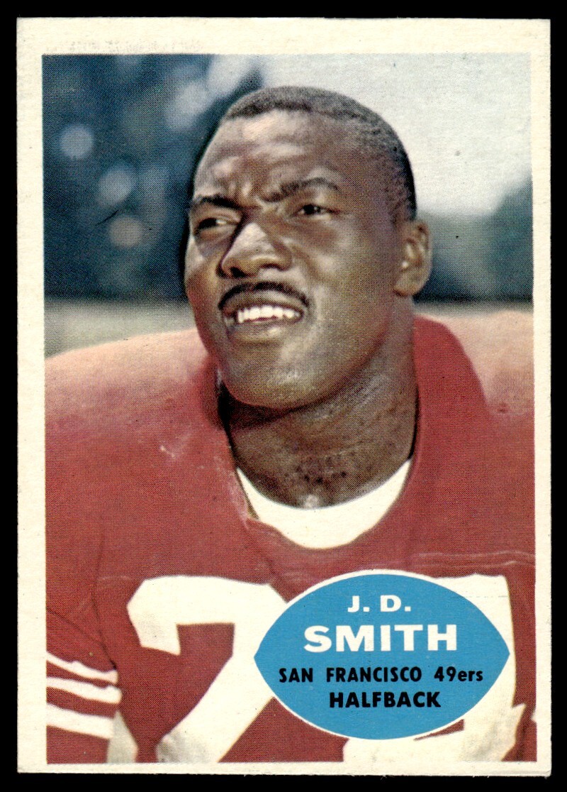 1960 Topps Football Card J.D. Smith RC San Francisco 49ers #115 EX-MT