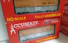ACCURAIL HO RTR  40FT STEEL AAR BOXCAR X 2 DENVER @RIOGRANDE WESTERN