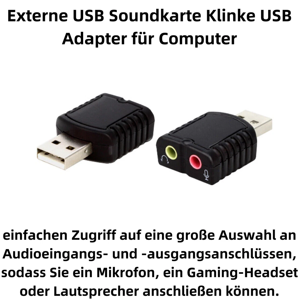 H40 USB External Sound Card for Windows Mac USB To Jack 3,5 MM Audio Converter - Image 2 of 4