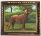 Labrador Retriever Dog, Landscape Oil Painting On Canvas, Signed