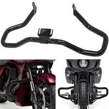 Glossy Black Chopped Engine Guard Highway Crash Bar For Harley Touring 2014-2025