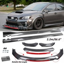 For Subaru Impreza Front Bumper Lip Splitter Side Skirts Carbon Fiber Style For Subaru Impreza Front Bumper Lip Splitter Side Skirts Carbon Fiber Style