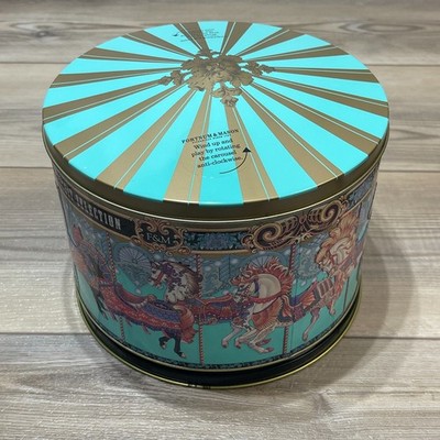 Fortnum & Mason  Merry-Go-Round Biscuit Selection Tin Carousel Music EMPTY