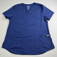 Cherokee Professional Women  s Medium Scrub Top Navy Blue WW665
