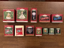 Hallmark Keepsake Ornaments Lot of 12: Barbie, Corvette, Cats, Dogs, Misc 