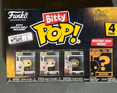 Funko Bitty Pop! The Lord of the Rings 4 Mini Figure Set With Cases NEW
