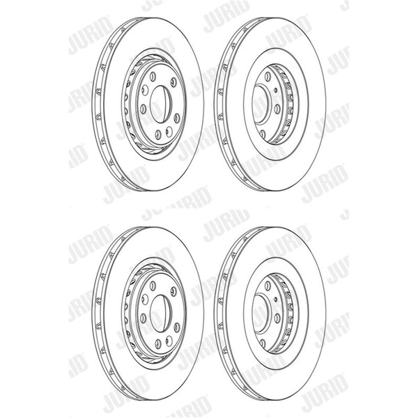 2X Jurid Bremsscheiben Vorne 320Mm BelÜFtet Passend FÜR Renault Clio Espace-image