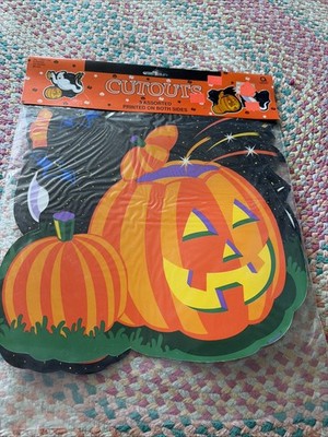 Vtg Halloween Cutouts Unopened 1986