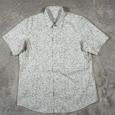 Lululemon Airing Easy Camp Collar Shirt Men XL Geometric AOP Performance Ripstop