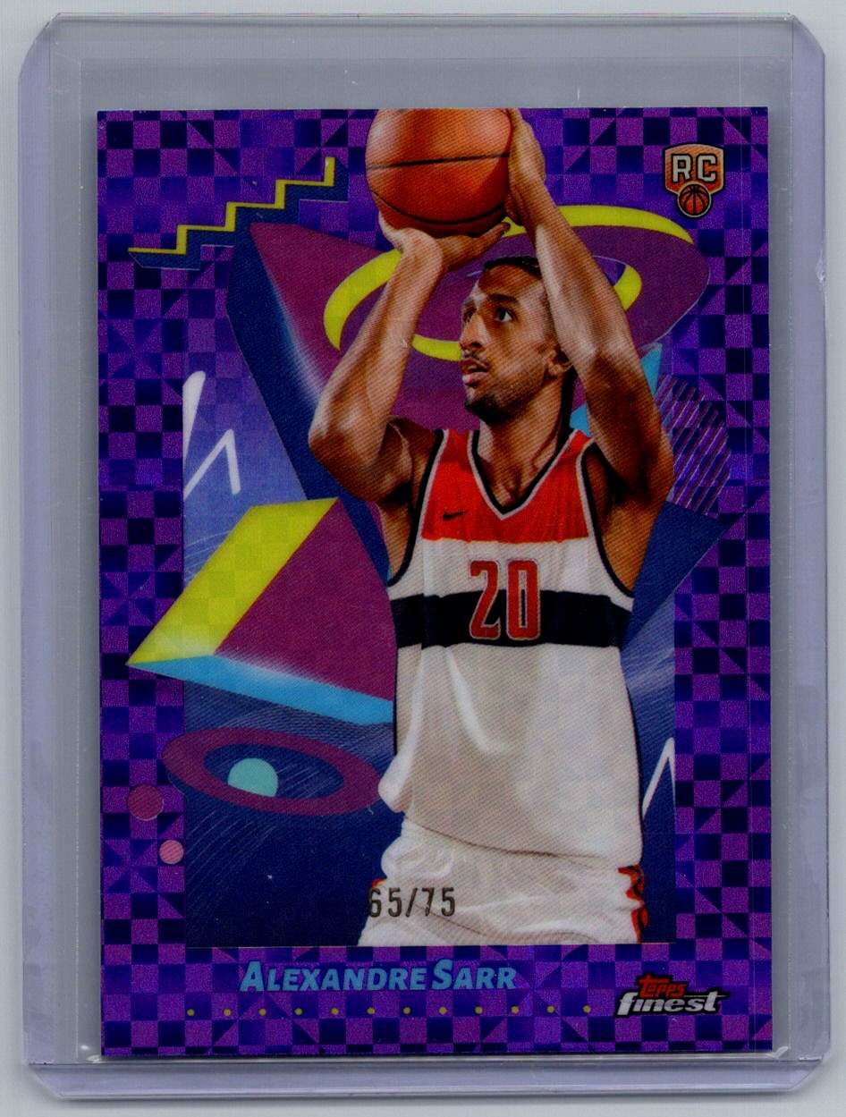 2024-25 Finest #299 Alexandre Sarr Purple X-Fractor #/75