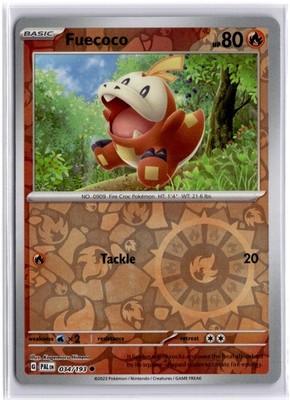 Fuecoco 034/193 REVERSE HOLO Near Mint - SV02: Paldea Evolved