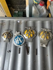 Vintage AA AND RAC BADGES X4