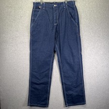 Carhartt FR Jeans Mens 32x32 Blue Relaxed Straight Work Denim Flame Resistant