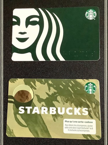 🇨🇦 CANADA STARBUCKS #6338 & SIREN #6337 “ I “ MARKER GIFT CARDS (2 CARDS ) NEW