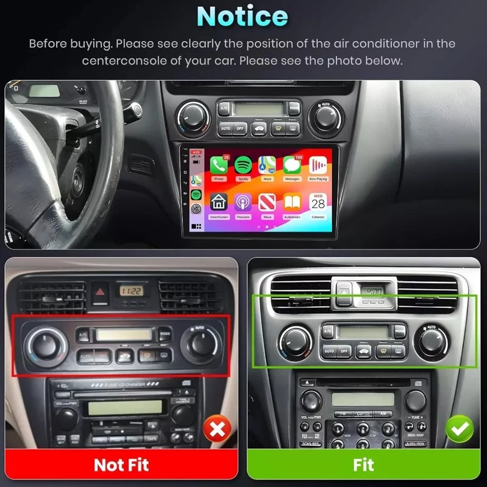 Radio estéreo DAB+ Android 14 GPS navegación WIFI BT 64G para Honda Accord 6th 1998-2002 Foto 2 de 4