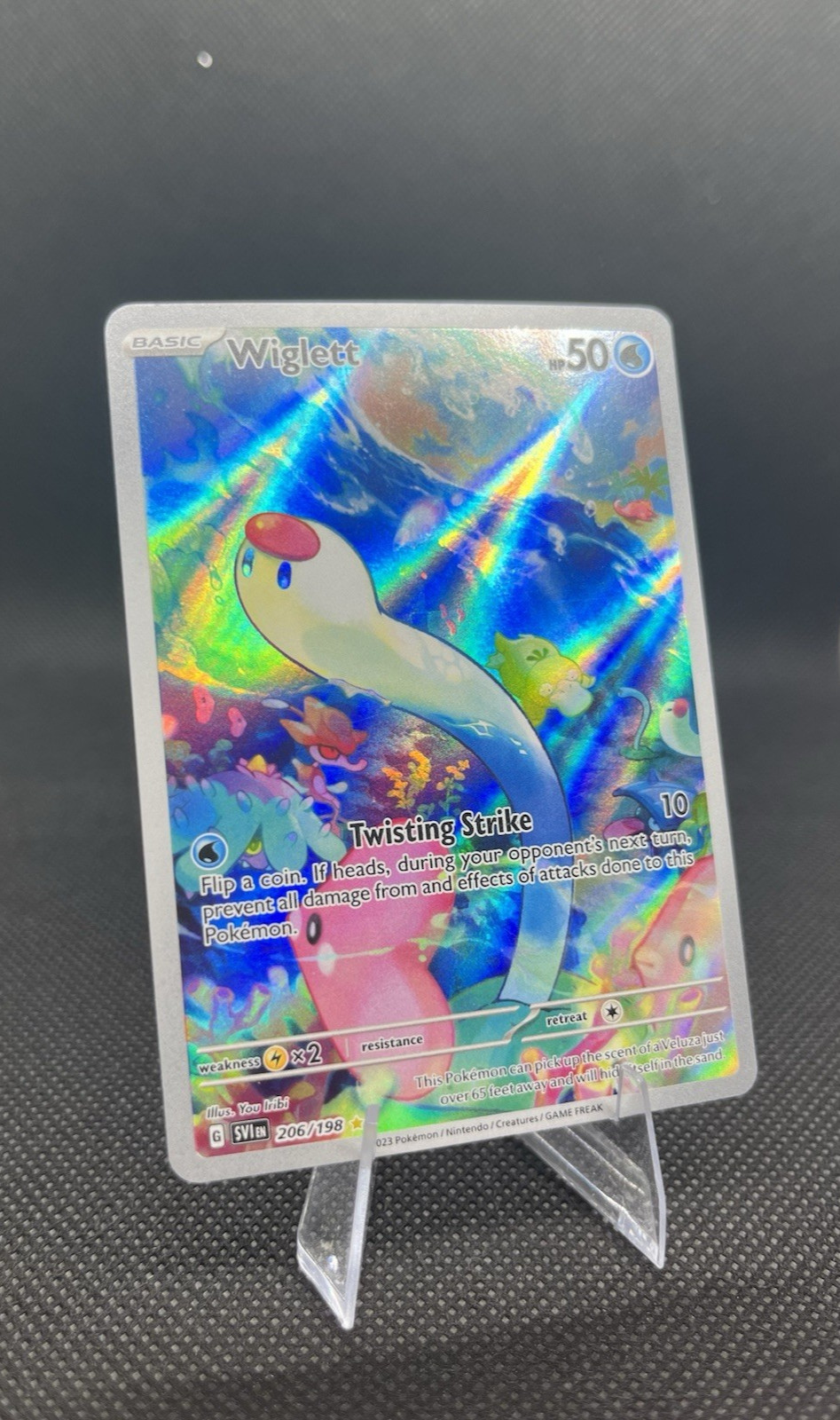 Pokémon TCG: Scarlet & Violet Base Set Wiglett 206/198 Illustration Rare NM