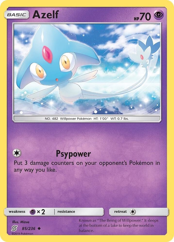 Azelf #85/236 Sm - Unified Minds Uncommon Pokemon TCG NM