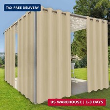OutdoorLines Waterproof Indoor Outdoor Curtains for Patio-Privacy Sun Blocking G
