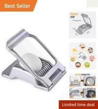 Heavy Duty Egg Slicer - Stainless Steel Wire Cutter for Effortless Slicing