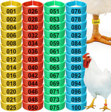 200Pcs Chicken Leg Bands, Multiple Color Poultry Identification Leg Rings Chicke