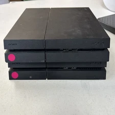 Lot Of 2 Defective Sony PlayStation 4 PS4 Black System Console Only For Parts