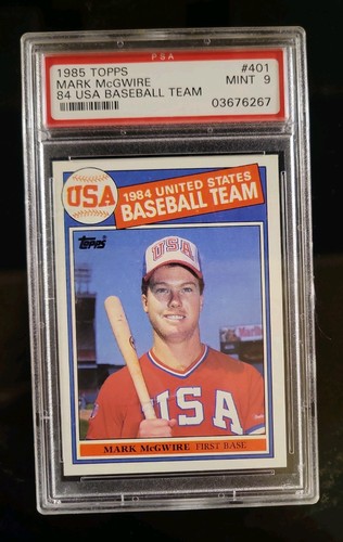 1985 Topps Mark McGwire #401 (RC) PSA9 Mint 84 USA
