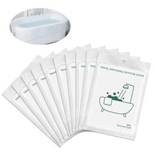 10-Pack Quality Bathtub Cover Liner Disposable X-Large, White Transparent