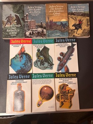 BUCHPAKET 10 X JULES VERNE SIEHE BILD DER KURIER DES ZAREN KAPITÄN GRANT TB