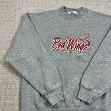 VTG 90s Detroit Red Wings NHL Hockey Size Large Pro Player Crewneck Sweatshirt