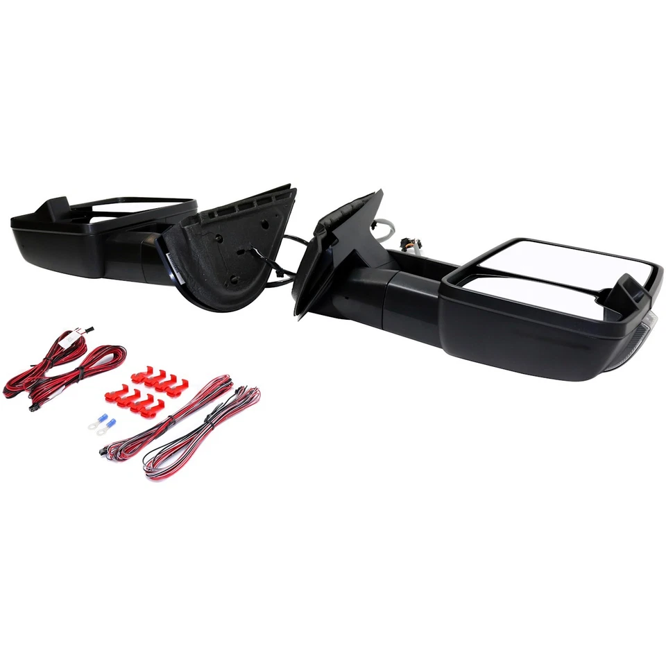 Espejo retrovisor eléctrico de remolque con calefacción para Chevy Silverado 1500 LH RH intermitente 2007-2013 Foto 2 de 4