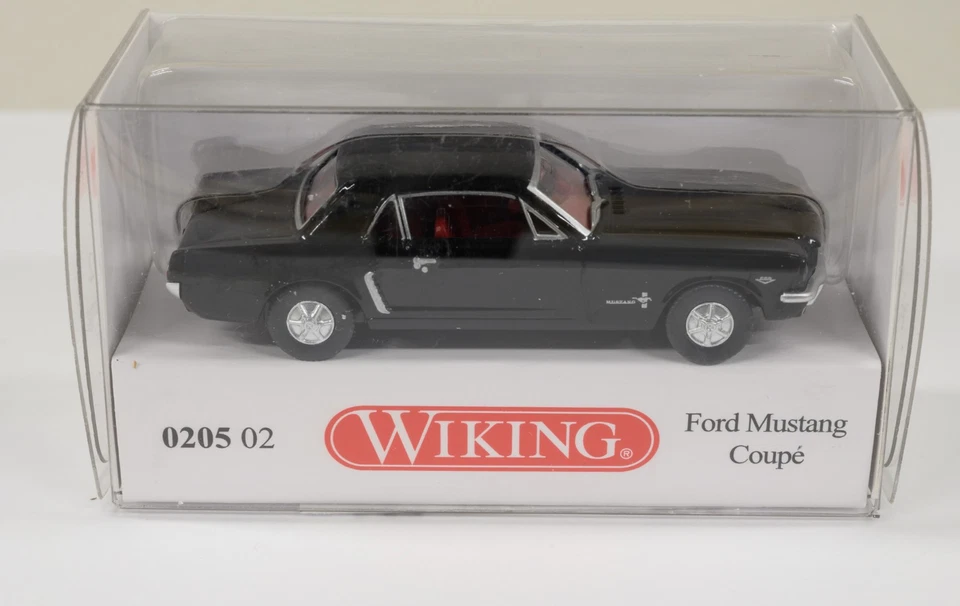 Ford Mustang cupé escala 1:87 Wiking, negro #020502 - nuevo en caja Foto 3 de 4