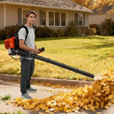 2-stroke 42.7cc Backpack Gas Blower 6800rpm Lawn & Yard Gasoline Leaf Blower