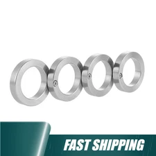 4x Stainless Steel Outdoor Rotatable Folding Ring Color Silver Hiking Men Women