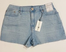 Calvin Klein SZ 26 High Rise Denim Blue Jean Shorts 3  inseam New D23 e 