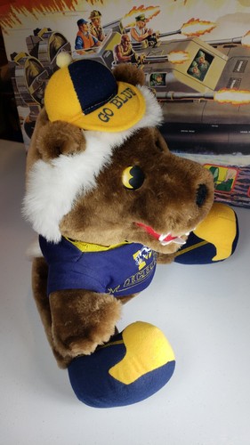 Vintage 1987 Michigan Wolverines Mascot 13" Plush Plays Fight Song & lets Go Blu - Picture 3 of 18
