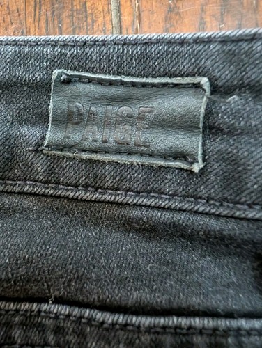 Paige Indigo Zip Skinny Jeans in Black Womens Size 28 Decorative Zipper - Picture 17 of 17