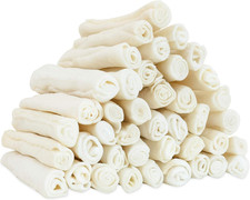 Dog Rawhide Rolls Twist Sticks Chew Treats Natural Flavor 6.5 Inch 40 Count for