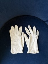 Vintage Womens Size XS Off-White Stretch Formal short gloves