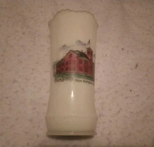 Custard Glass Vase-1905- High School ,New Hampton, Iowa