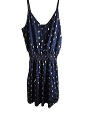 Shein Ladies Size S NAVY with Gold Accent Spaghetti Strap Dress Party
