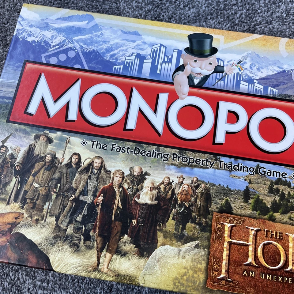 Rare Monopoly The Hobbit An Unexpected Journey Board Game LOTR Edition Free P&P - Image 3 of 4