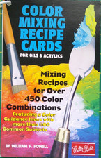 VINTAGE Color Mixing Recipe Cards Walter Foster 1994 On Ring Oils Acrylics