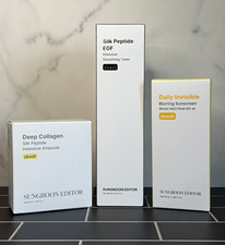 SUNGBOON EDITOR Collagen 1.35oz, EGF Toner 10.14oz, Sunscreen SPF 40 1.69oz Set